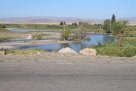 Fleuve Chuy, entre Milianfan et Tokmak, à la frontière avec le Kazakhstan