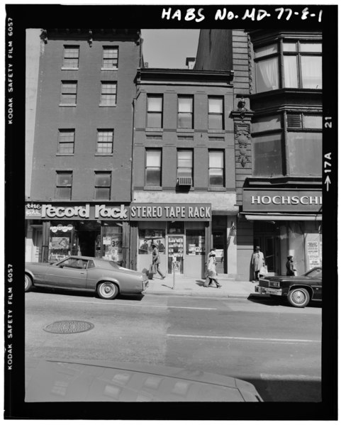 File:EXTERIOR, SOUTH FRONT - West Lexington Street, Number 324 (Commercial Building), 324 West Lexington Street, Baltimore, Independent City, MD HABS MD,4-BALT,178E-1.tif