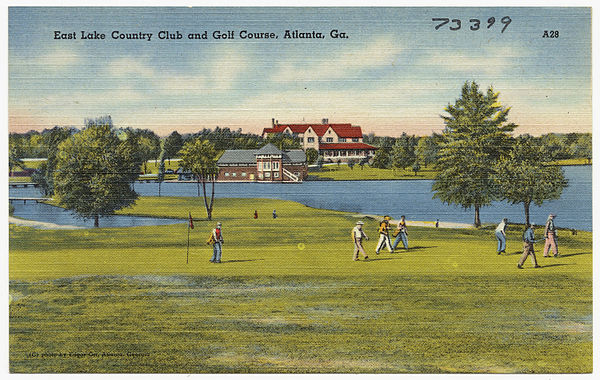 Old postcard of the course at East Lake.