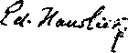 Eduard Hanslick – podpis