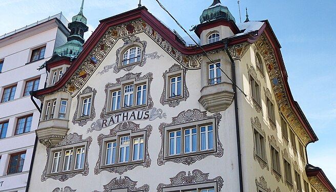 Town Hall (Rathaus) in Einsiedeln, Switzerland