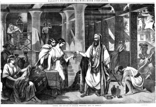 Eliezer, the Servant of Abraham, Presenting Gifts to Rebekah