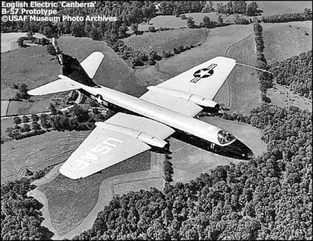 The British-built Canberra B.2 that was used as a pattern and prototype for the B-57