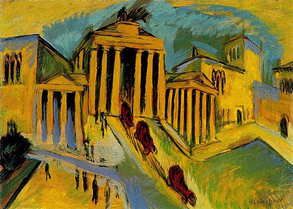 The Brandenburg Gate depicted by Ernst Ludwig Kirchner in 1912