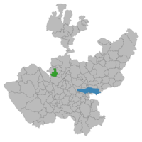 Местоположение на общината в Халиско