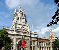 Cromwell Gardens Facade, Victoria and Albert Museum, South Kensington, London