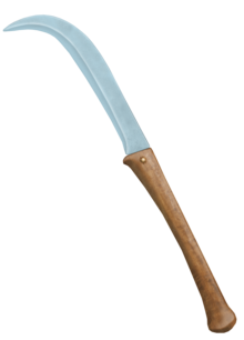 Falx
as used by the Dacians as a weapon against the Romans, drawing based on the Trajan Adamclisi Monument Falx.png