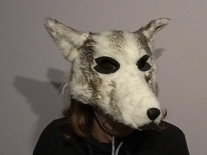 File:Faux fur wolf mask.jpg