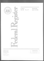 Thumbnail for File:Federal Register 2003-06-18- Vol 68 Iss 117 (IA sim federal-register-find 2003-06-18 68 117).pdf