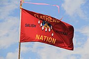 Bandera de Flathead Nation en la celebración de Arlee 2015 Pow Wow 1.JPG