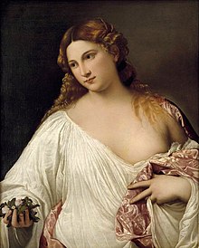 Flora, painted 1515 by Titian Flora, por Tiziano.jpg