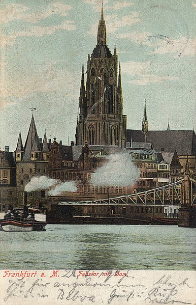 File:Frankfurt a. Main, Hessen - Fahrtor mit Dom (Zeno Ansichtskarten).jpg