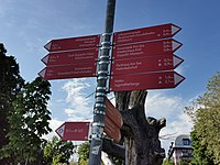 GER — BW — Friedrichshafen — Promenade (Schilder für lokale Destinationen) 2021