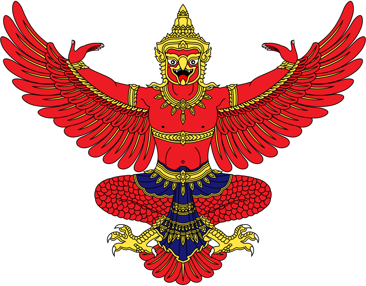 File Garuda  Emblem of Thailand Broad wings svg 