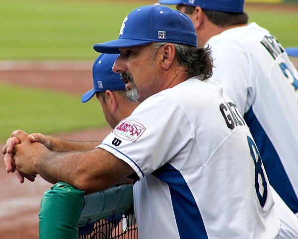 Gaetti with the Sugar Land Skeeters in 2014