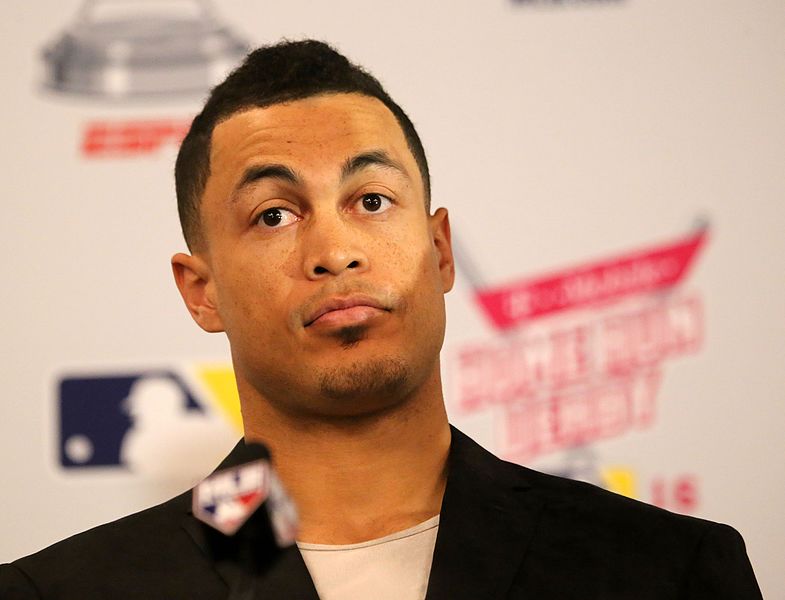 File:Giancarlo Stanton listens to a question during the T-Mobile -HRDerby press conference. (27882266714).jpg