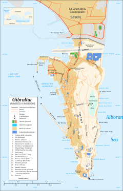 Mapa Gibraltaru