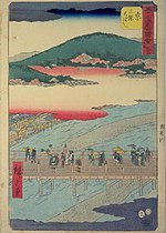 De grote brug bij Sanjo - Ando Hiroshige