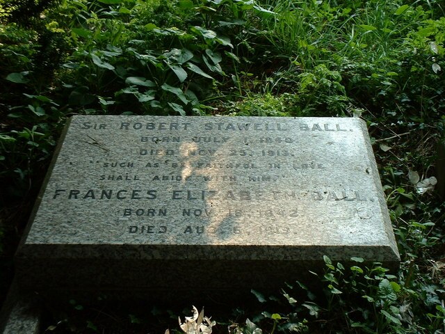 Grave of Sir Robert Stawell Ball and wife Lady Frances Elizabeth Ball.
