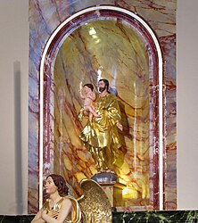 Statue de St Joseph à l'enfant (XIXe)