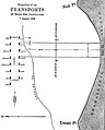 Disposition of Allied transports off Beach Red, Guadalcanal, 7 August 1942.