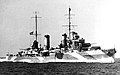 A 6830 tonnás Leander osztályú HMAS Perth ausztrál könnyűcirkáló 1942-ben.[22]