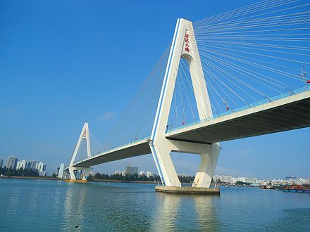 Pont sur la rivière Haidian à Haikou