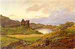 Hans Gude--Landskap Ved Tarbert Castle, Skotland--1877.jpg