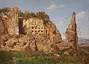 Harald Jerichau, Landskabsparti fra Rom, Villa dei Quintili ved Via Appia, 1870, 0205NMK, Nivaagaards Malerisamling.jpg