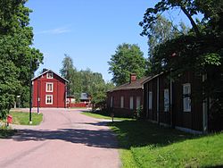 Eine Straße in Helsingin pitäjän kirkonkylä