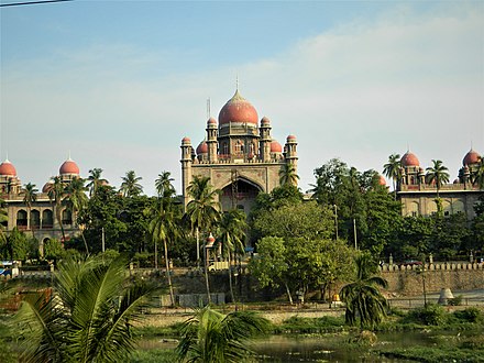 Hyderabad High Court, completed in 1919, was designed in the Indo-Saracenic style by Vincent Esch.