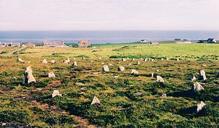 Hill o Many Stanes Hillside in Mid Clyth, Caithness, in the Highland area of Scotland