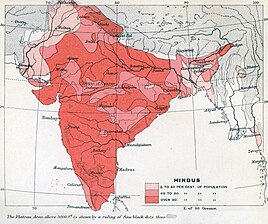 1909 نسبة الهندوس.