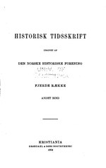 Миниатюра для Файл:Historisk Tidsskrift (Norway), Fjerde Række, andet Bind (1904).djvu
