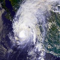Hurricane Ismael off the coast of Baja California