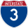Interstate 3 Markierung