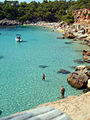 Eivissa, Cala Salada, ring sisin kaja Sant Antoni de Portmany