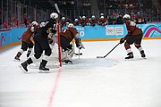 English: Bronze medal match of the Boys' 3x3 mixed Ice hockey tournament at the 2020 Winter Youth Olympics in Lausanne. Deutsch: Spiel um den dritten Platz des 3x3-Mixed-Eishockeyturniers der Jungen bei den Olympischen Winter-Jugendspielen 2020 in Lausanne.