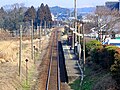 A view of the platform and track.