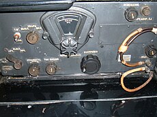 Russian version in an IL-14 aircraft Ilyushin Il-14 radio controls.JPG