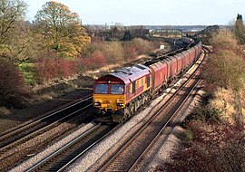 Imported Coal transported from Immingham passes through Melton Ross Imported Coal from Immingham at Melton Ross - geograph.org.uk - 749170.jpg