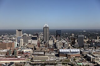 Downtown Indianapolis Central Business District in Indiana