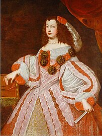 Princesa Maria Teresa da Espanha, futura rainha da França. c1660.