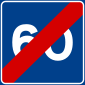 Italian traffic signs - fine speed consigliata 60.svg