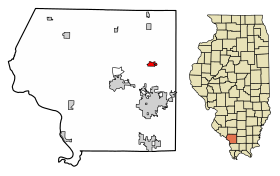 Jackson County Illinois Incorporated and Unincorporated areas De Soto Highlighted.svg