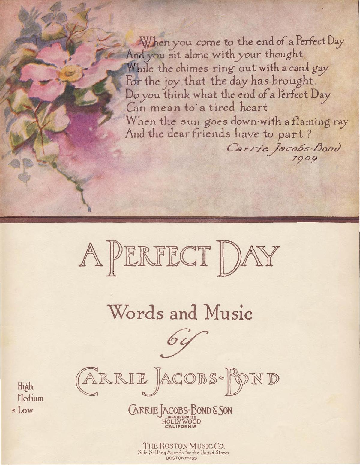 A Perfect Day Song Wikipedia