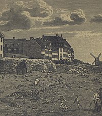 he ruins of Jarmer's Tower in 1885 Jarmers Tarn 1885.jpg