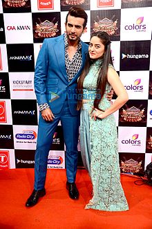 Jay with his wife Mahhi Vij Jay Bhanushali and Mahhi Vij at the musical concert.jpg