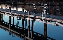 Jetty with the ladders in last light of the day.jpg