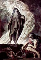 Tiresias appears to Ulysses during the sacrificing by Johann Heinrich Füssli (1780-1785).